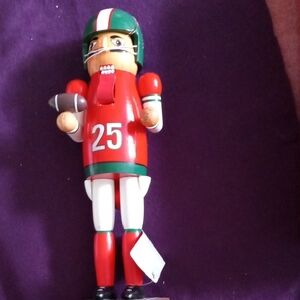 Festive Football Nutcracker Figurine